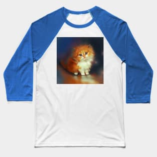 Blue Eyed Kitten Baseball T-Shirt